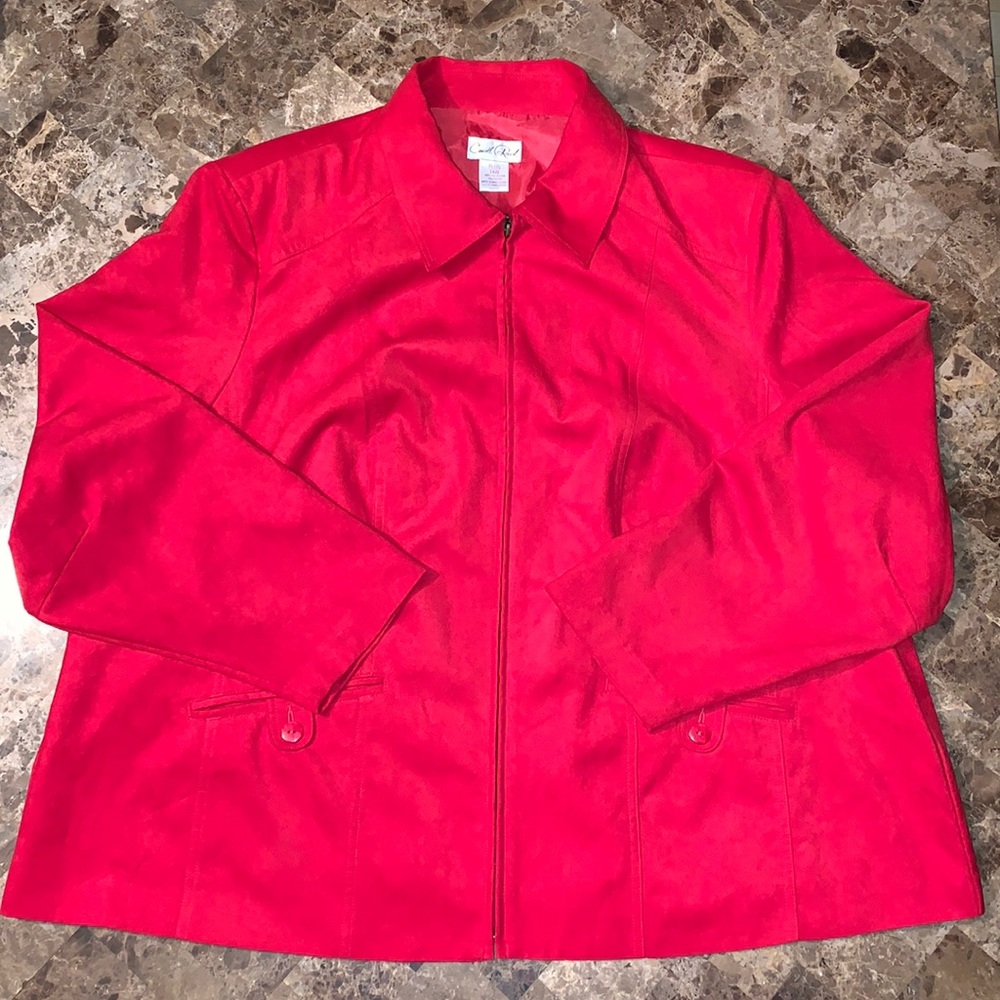 Carroll Reed red jacket, size 24W, EUC